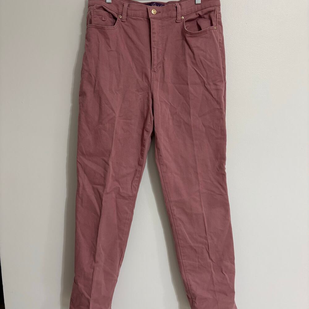 Gloria Vanderbilt Women's Pink Jeans Size 14 Amanda Cottage Fairy 29" Inseam